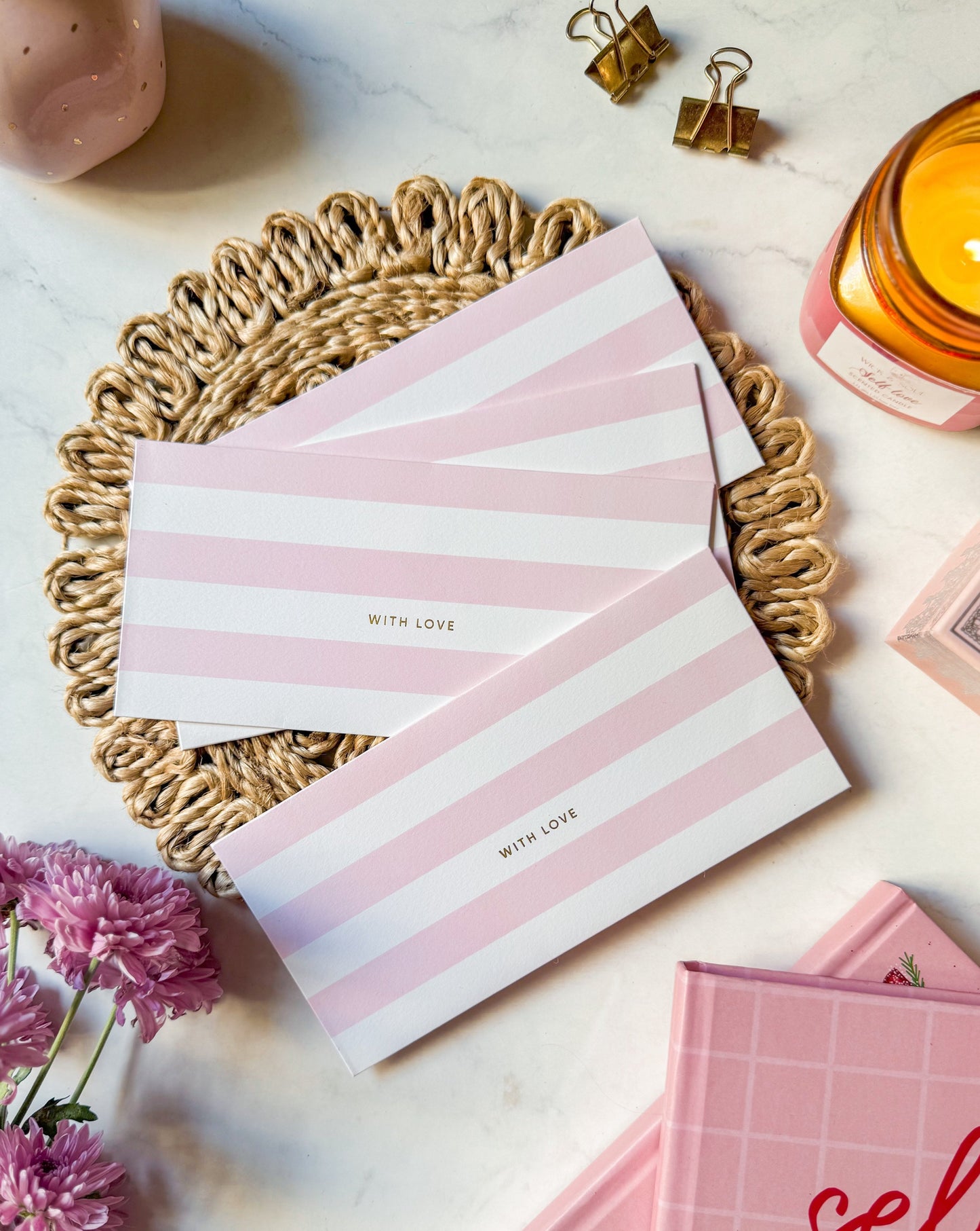 Striped | Baby Pink | Envelopes