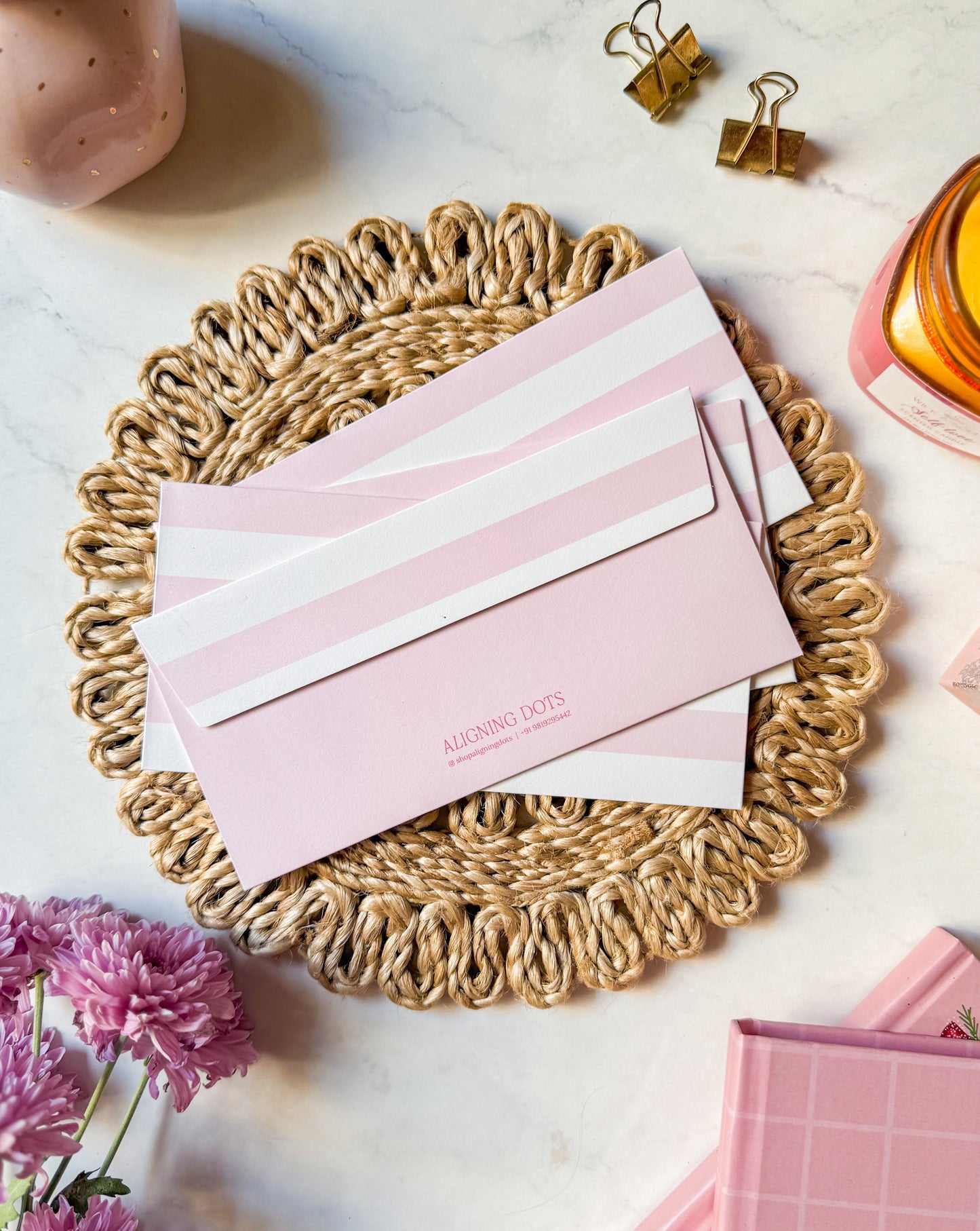 Striped | Baby Pink | Envelopes