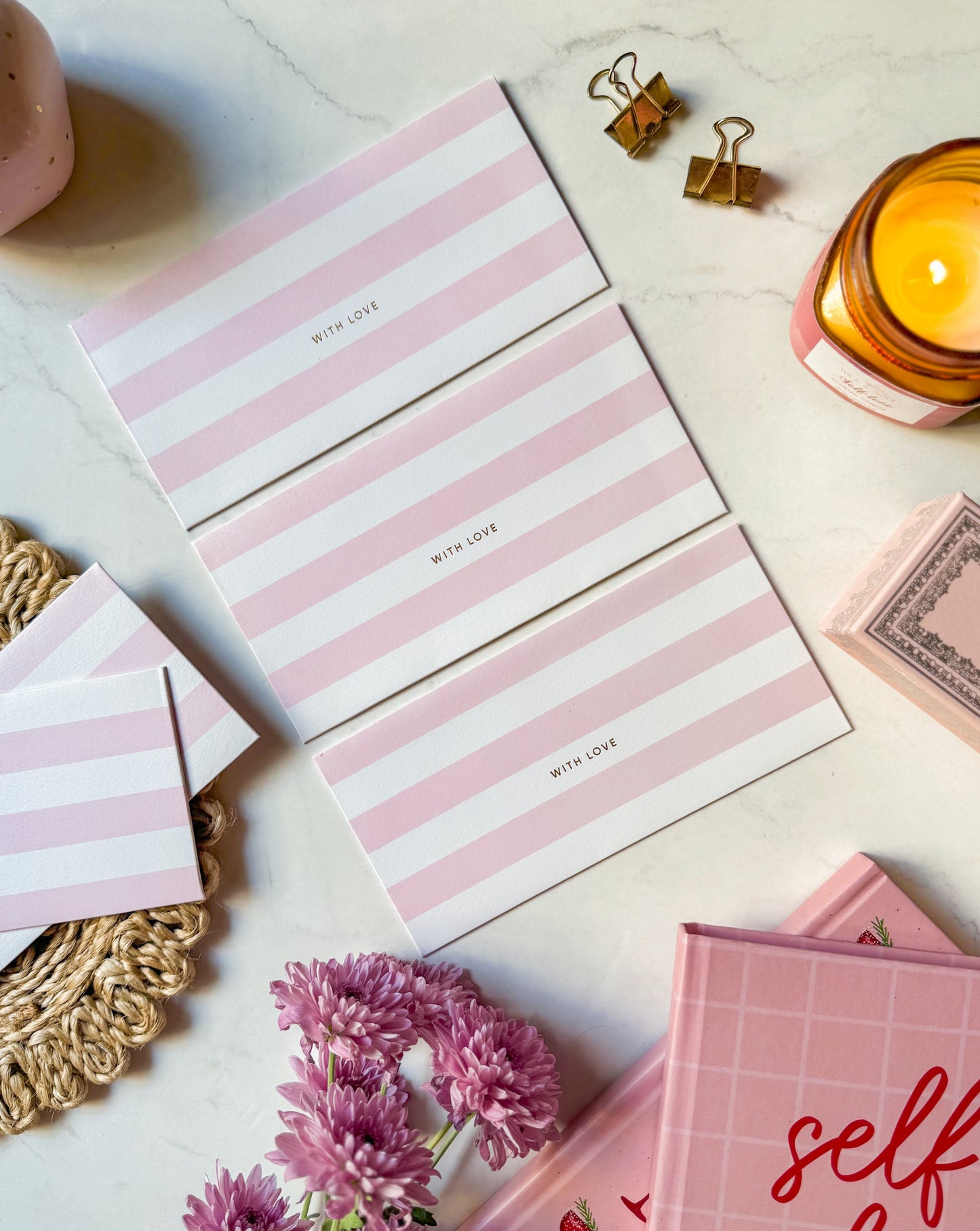 Striped | Baby Pink | Envelopes