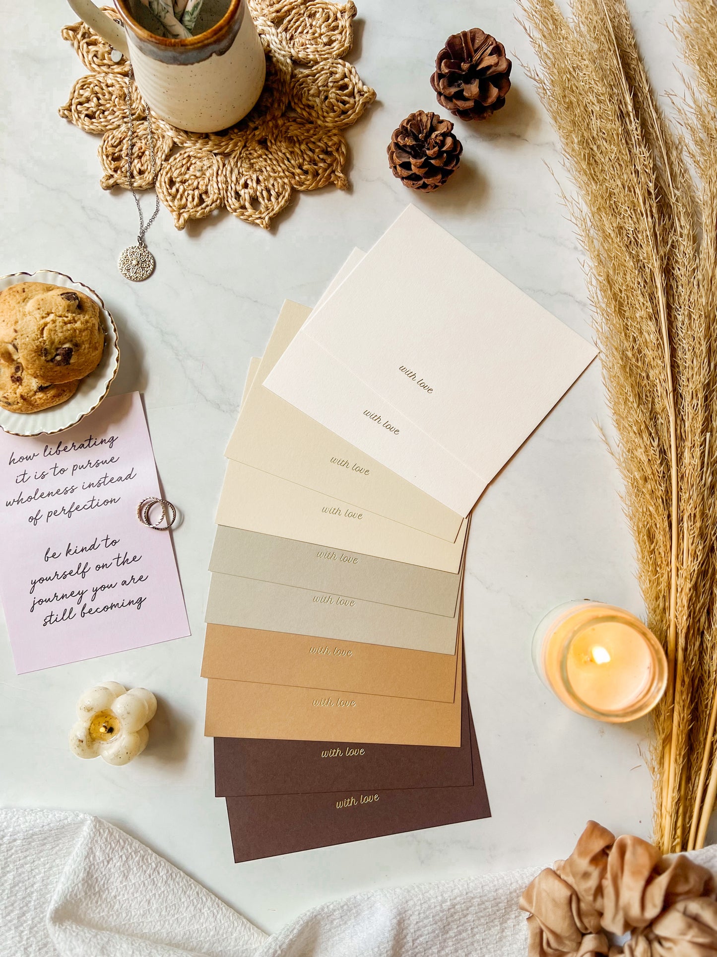 Ombré | Shades of Brown | Note Cards