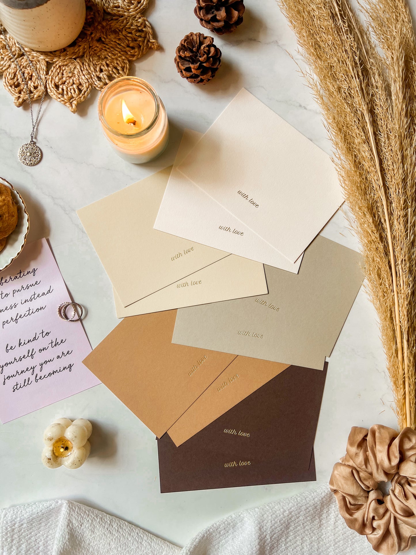 Ombré | Shades of Brown | Note Cards