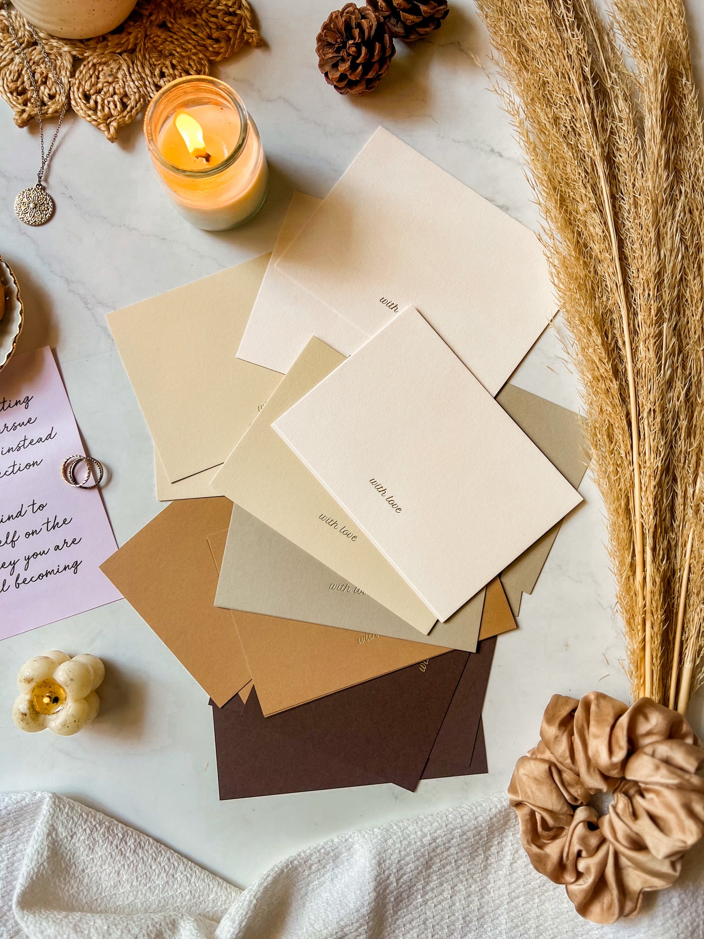 Ombré | Shades of Brown | Note Cards