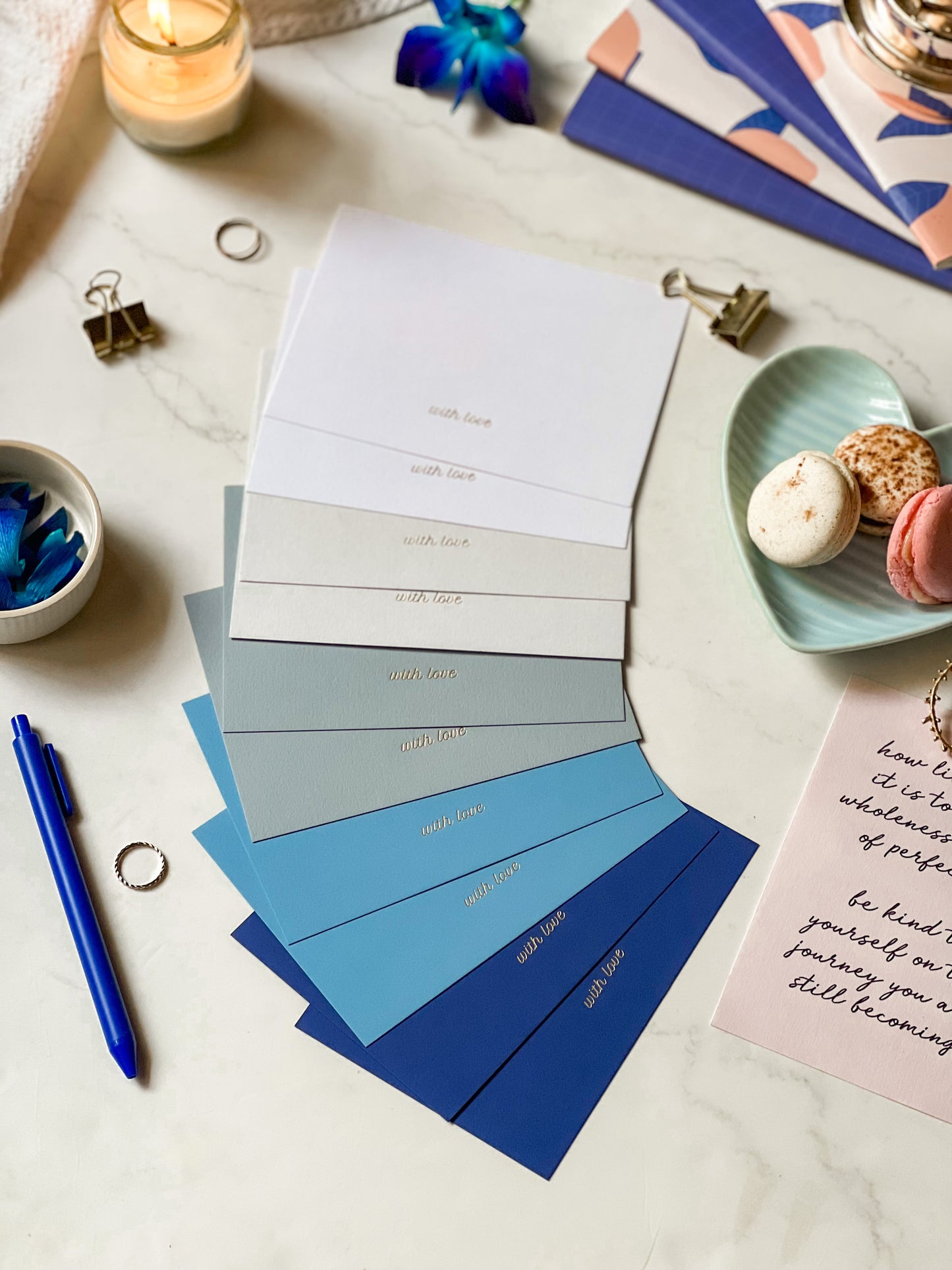 Ombré | Shades of Blue | Note Cards