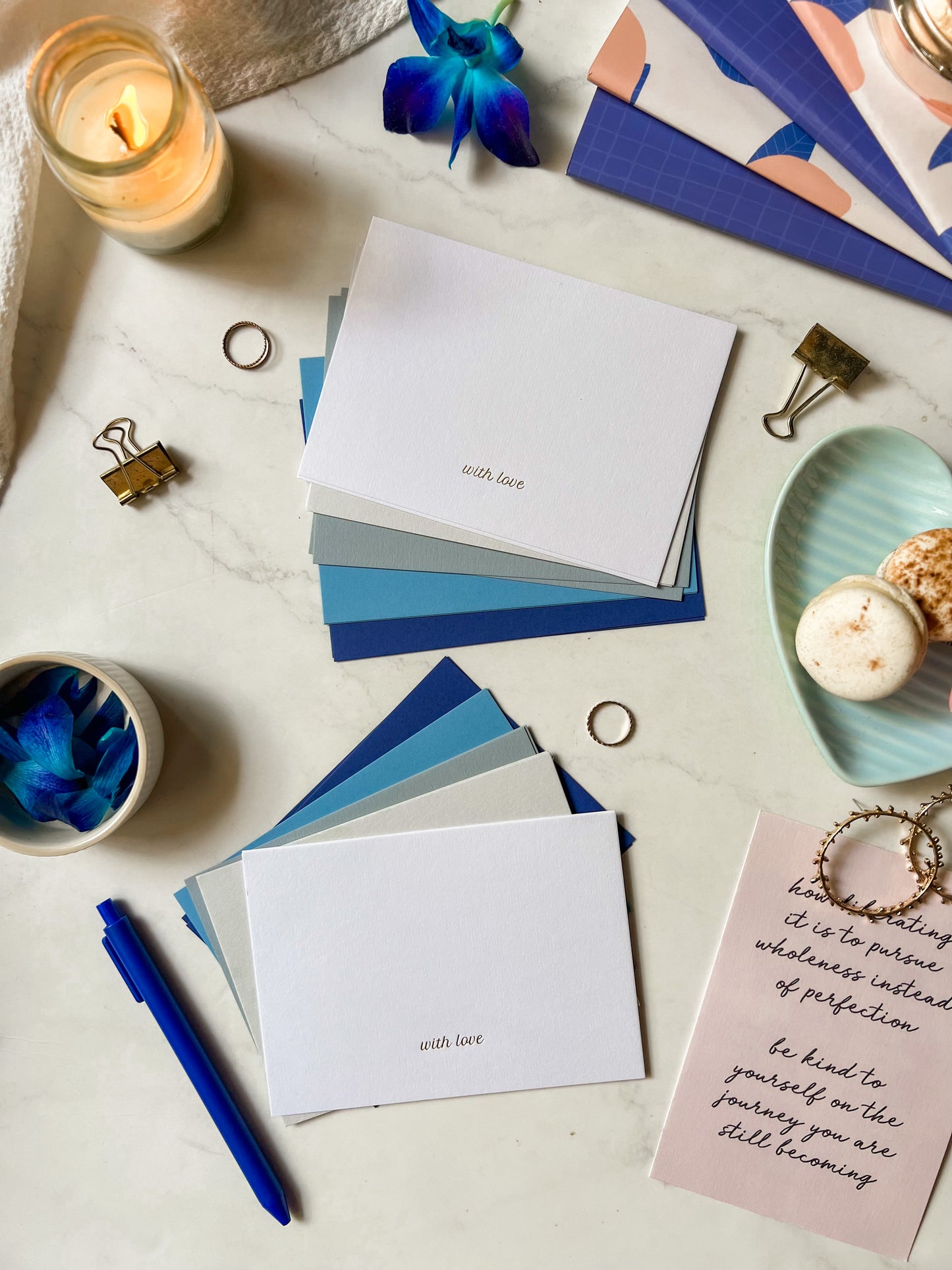 Ombré | Shades of Blue | Note Cards