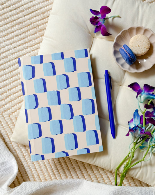 Checkered | Blue | A5 Hardcover Notebook