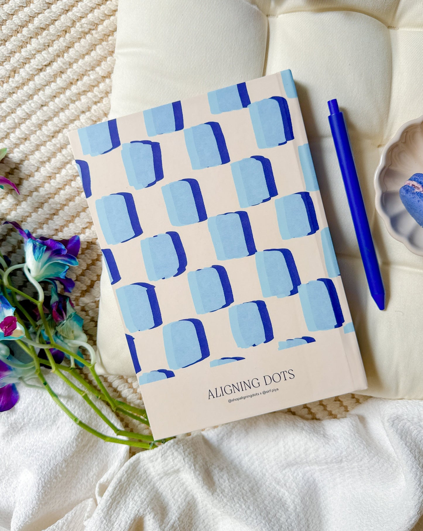 Checkered | Blue | A5 Hardcover Notebook