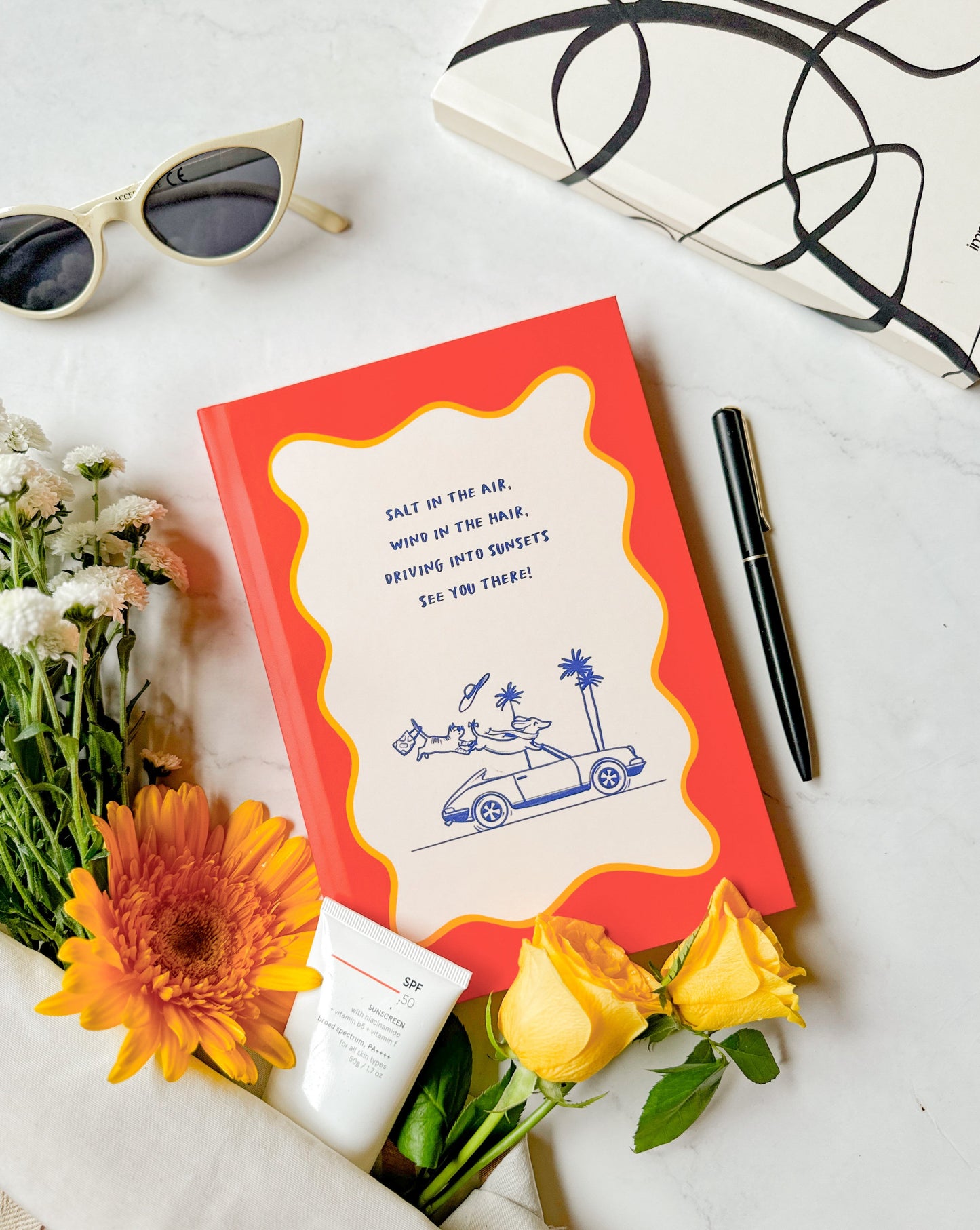 Driving into Sunsets | A5 Hardcover Notebook