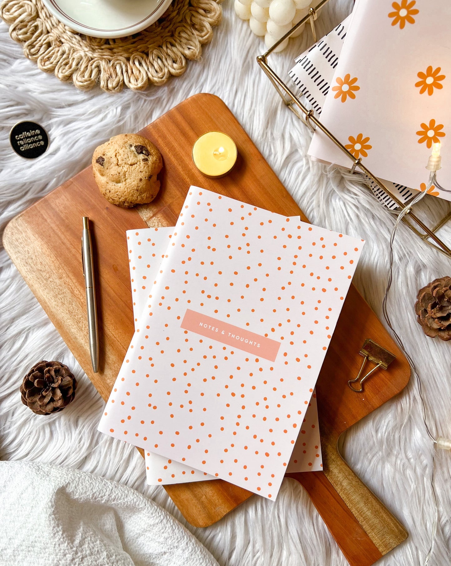 Speckled | Peach  | A5 Softcover Notebook