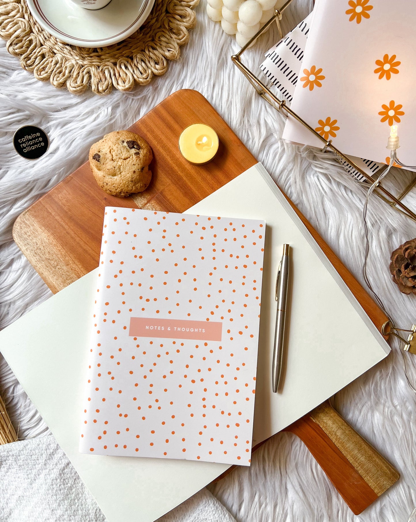 Speckled | Peach  | A5 Softcover Notebook